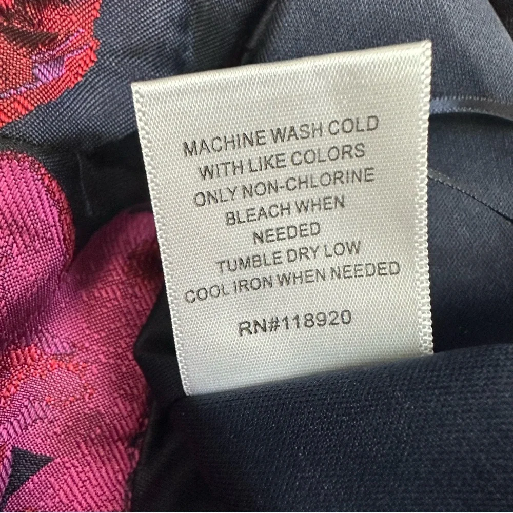 Lucy Paris Floral Navy Blue Pink Ruffle Mini Skirt Skort Large - Picture 10 of 12